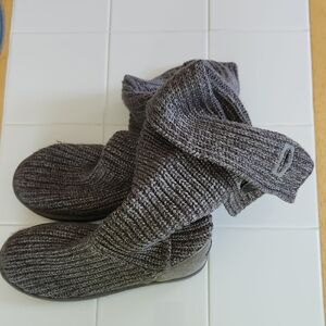 UGG Charcoal Knit Sweater Boots